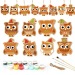 Load image into Gallery viewer, Christmas Owl Friends Ornaments Paint by Numbers
