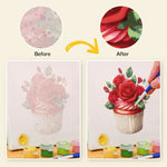 Load image into Gallery viewer, Vintage Rose Charm Mini Paint by Numbers
