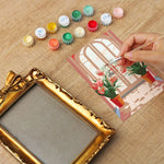 Load image into Gallery viewer, Sunlit Tulip Window Mini Framed Paint by Numbers
