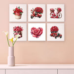 Load image into Gallery viewer, Vintage Rose Charm Mini Paint by Numbers
