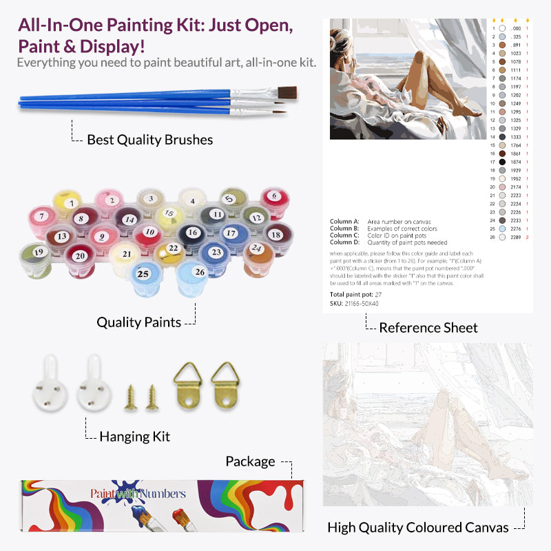 Beauty in White Paint by Numbers