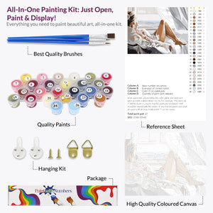 Beauty in White Paint by Numbers