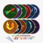 Load image into Gallery viewer, Bold Zodiac Designs 12-Pieces Paint by Numbers Placemat
