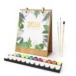 Load image into Gallery viewer, Botanical Leaves Paint by Numbers Desk Calendar
