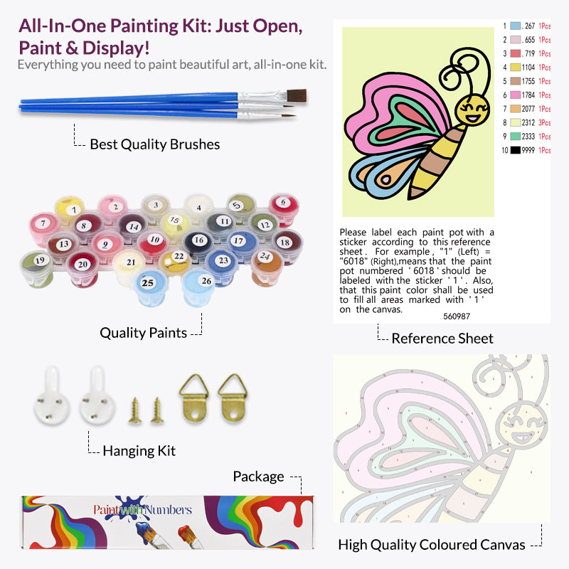 Butterfly Paint by Numbers