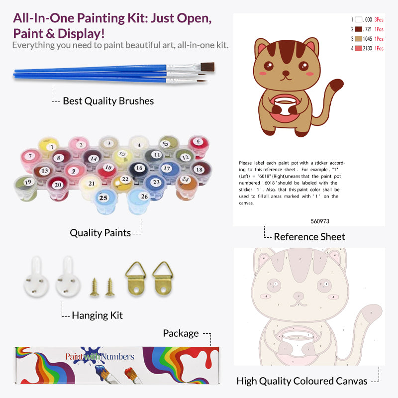 Cat Paint by Numbers