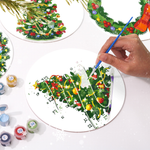 Load image into Gallery viewer, Christmas Greenery 4-Pieces Paint by Numbers Placemat
