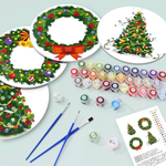 Load image into Gallery viewer, Christmas Greenery 4-Pieces Paint by Numbers Placemat
