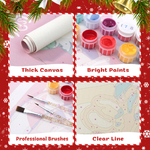 Load image into Gallery viewer, Christmas Greetings Hanging Scroll Paint by Numbers Kit
