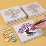 Load image into Gallery viewer, Colorful Bonsai Trees Mini Paint by Numbers
