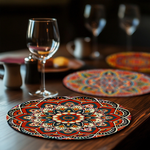 Load image into Gallery viewer, Colorful Mandala Art 6-Pieces Paint by Numbers Placemat
