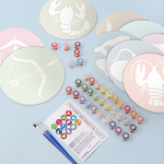 Load image into Gallery viewer, Colorful Zodiac Symbols 12-Pieces Paint by Numbers Placemat
