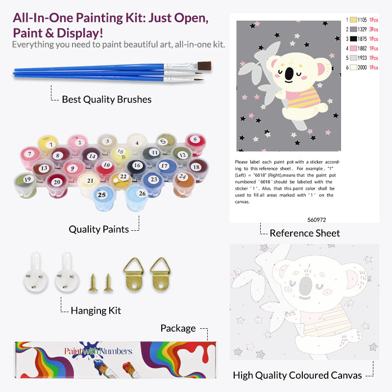 Cute Bear Paint by Numbers