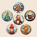 Load image into Gallery viewer, Festive Christmas Favorites 6-Piece Paint by Numbers Placemat


