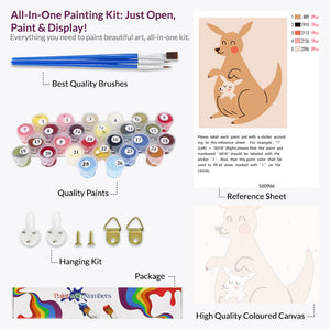 Kangaroo, Paint by Numbers