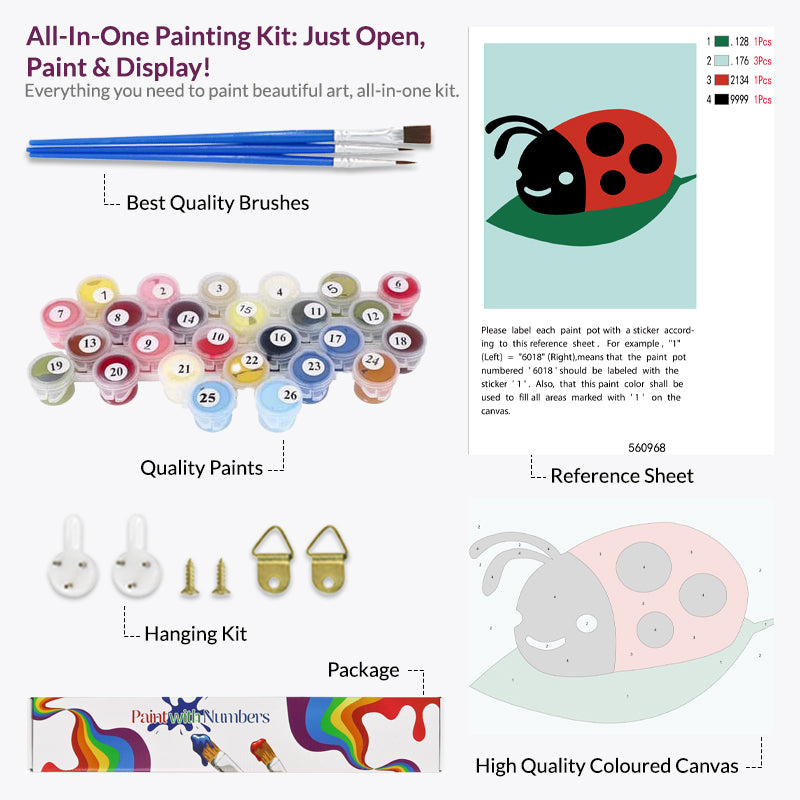 Ladybug Paint by Numbers