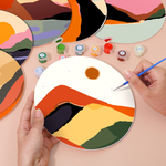 Load image into Gallery viewer, Modern Sunset Landscapes 6-Pieces Paint by Numbers Placemat
