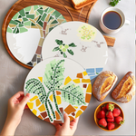 Load image into Gallery viewer, Palm &amp; Nature Mosaic 6-Piece Paint by Numbers Placemat
