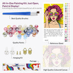 Load image into Gallery viewer, Pop art Girl, Paint by Numbers
