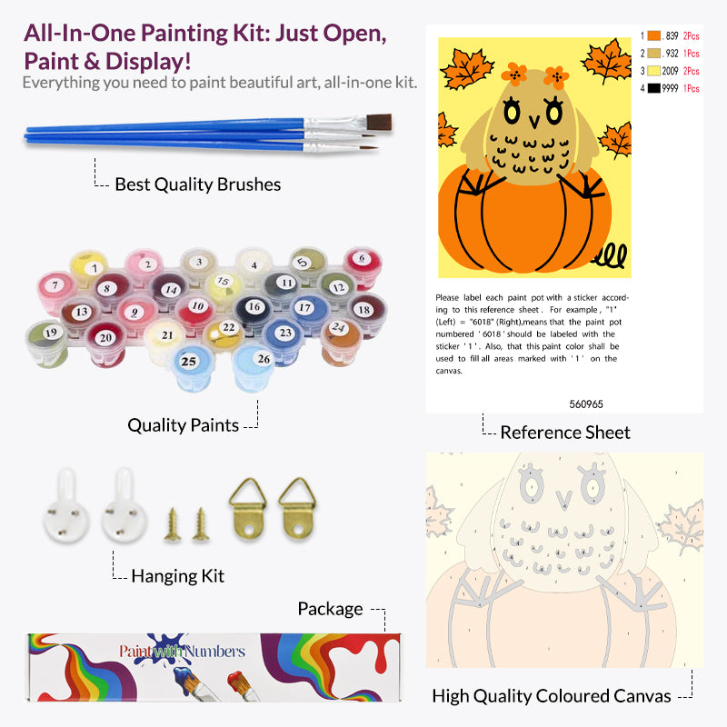 Pumpkin, Paint by Numbers