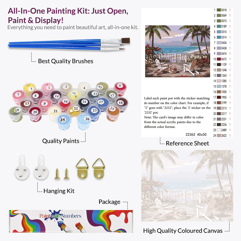 Seaside, Paint by Numbers