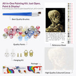 Load image into Gallery viewer, Skull with a Cigarette Paint by Numbers
