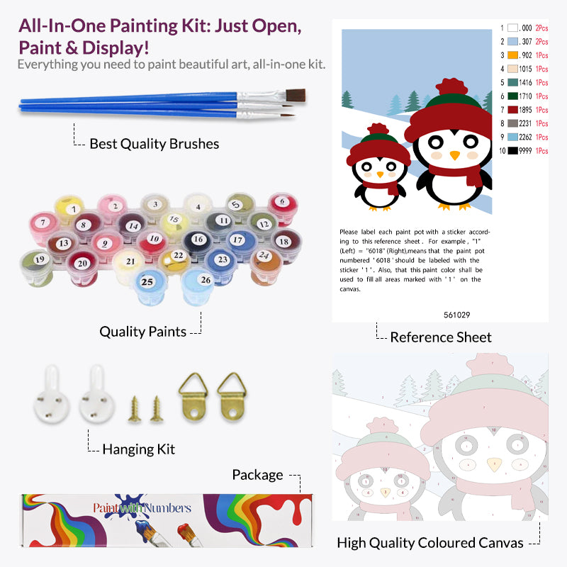 Snowmen Paint by Numbers