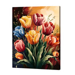 Load image into Gallery viewer, Sunset Tulip Garden Paint by Numbers
