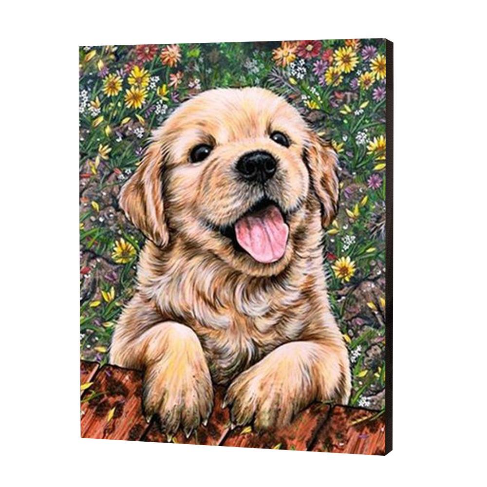 Cute Dog Puppy, Paint by Numbers