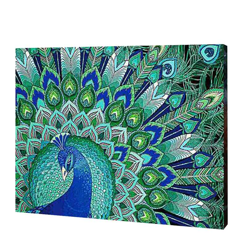 Peacock Beauty, Paint with Diamonds