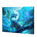 Load image into Gallery viewer, Ice Crystal Dragon, Paint with Diamonds
