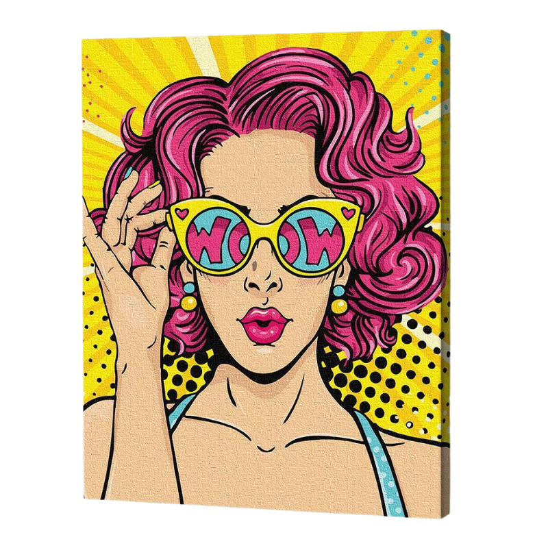 pop art girl paint by numbers