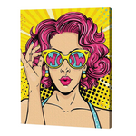 Load image into Gallery viewer, pop art girl paint by numbers
