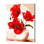 Load image into Gallery viewer, red blooms paint by numbers
