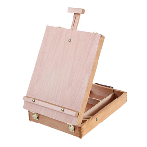 wooden desktop easel storage box