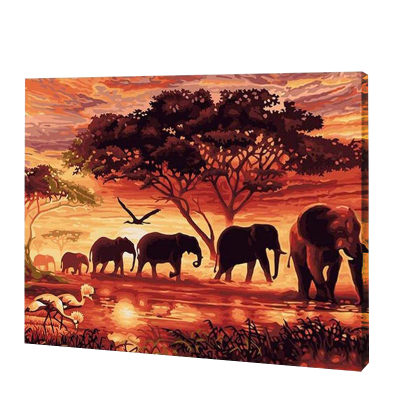 African Elephant, Paint By Numbers